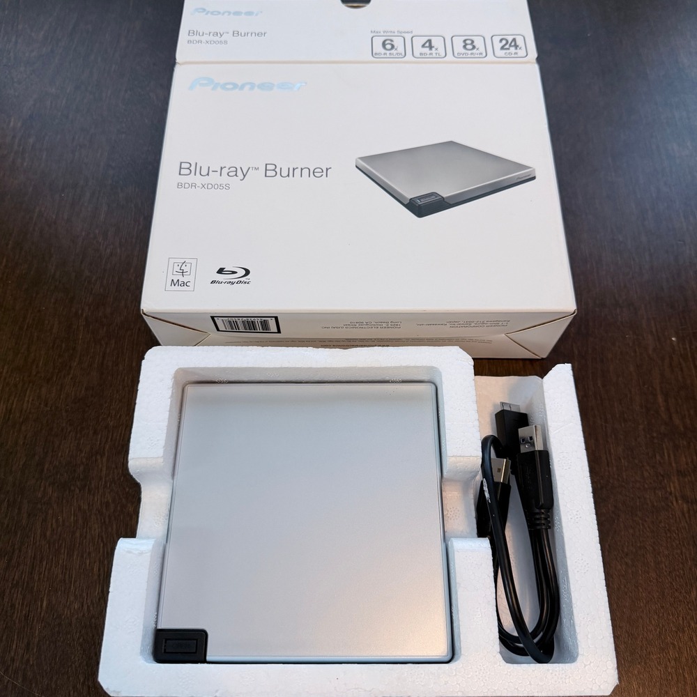 Pioneer BDR-XD05S Portable UBS 3.0 Blu-Ray BD/DVD/CD Writer Slim Drive